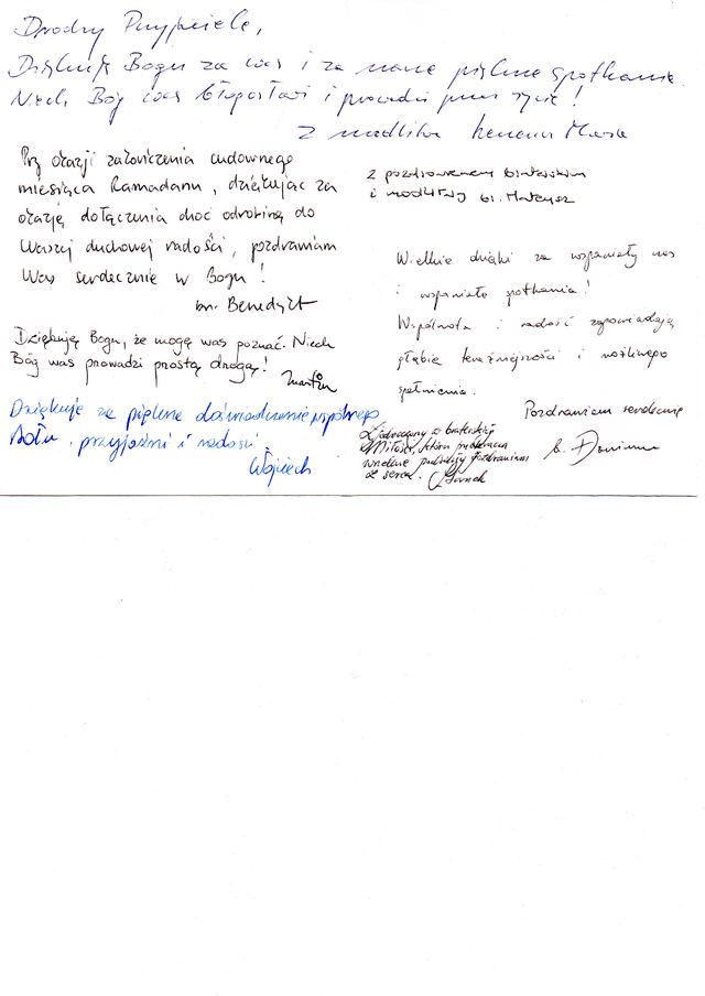 Podziękowanie dla Fundacji Dunaj Instytut Dialogu — skan 10