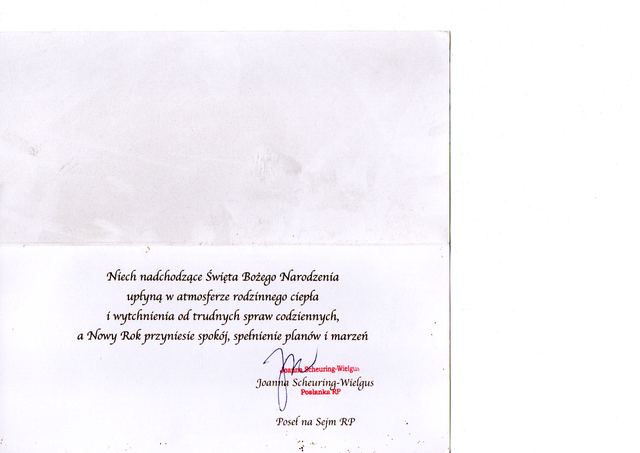 Podziękowanie dla Fundacji Dunaj Instytut Dialogu — skan 25