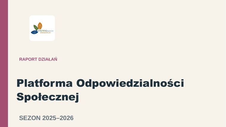 Okładka: Społeczna Odpowiedzialność 2025-2026